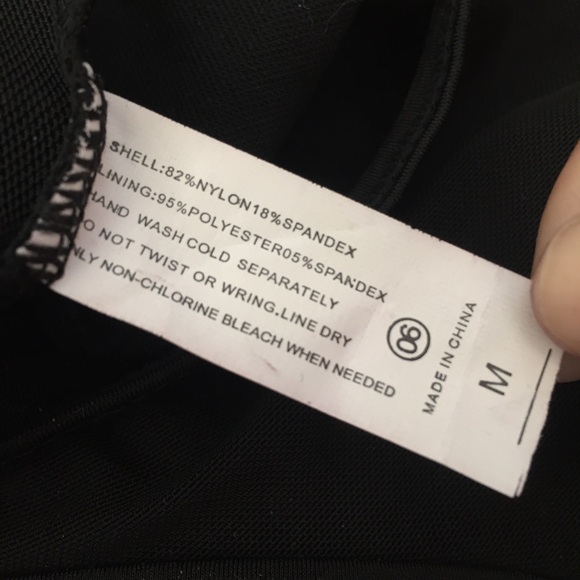 NWOT Black Mesh Swimsuit - Picture 6 of 6